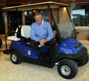 Colin Montgomerie Receives Ryder Cup Captains Golf Buggy