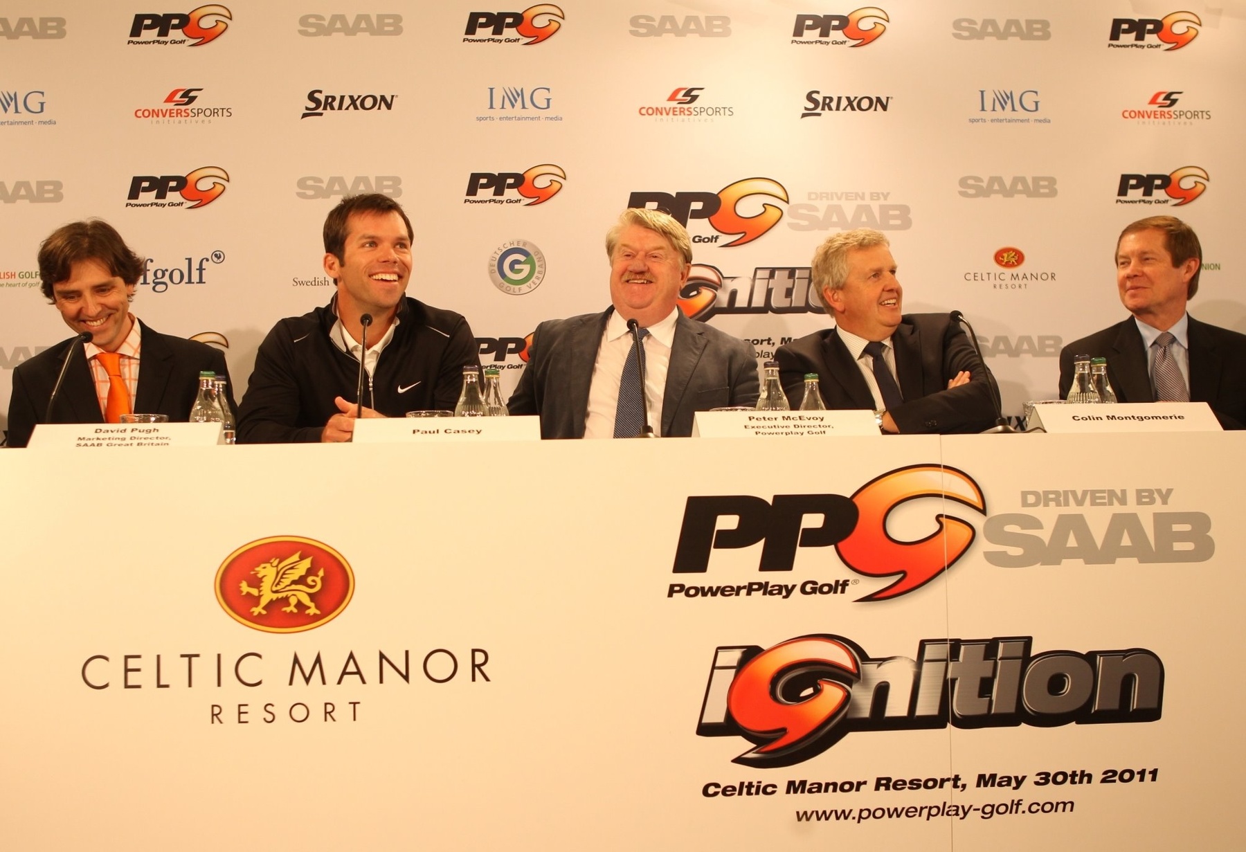 PowerPlay Golf Press Conference Panel – David Pugh, Saab; Paul Casey; Peter McEvoy, Executive Director; Colin Montgomerie; George O’Gradymod