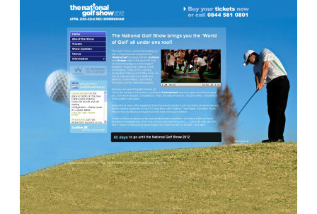 National Golf Show website screenshot