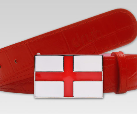 Druh England Flag Buckle with Red Strap