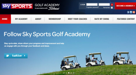 Sky Sports Academy webpage