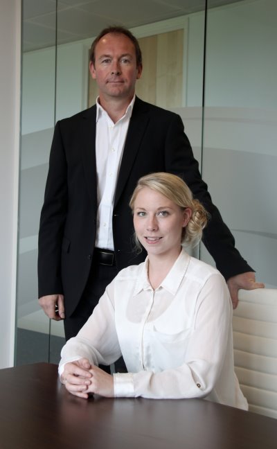 John Woosey, Managing Director, The JRW Group with Charlotte Hughes, new Head of Outbound Sales