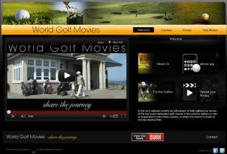 World Golf Movies webpage
