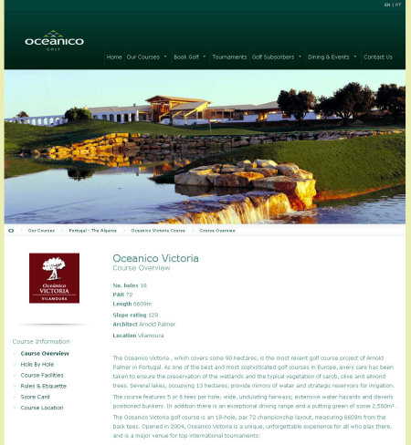 Oceanico Victoria website