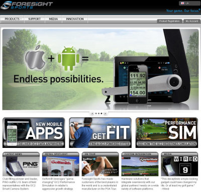 Foresight Sports webpage