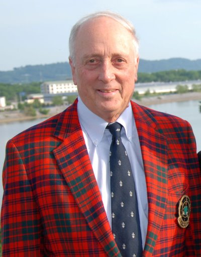 Rees in tartan