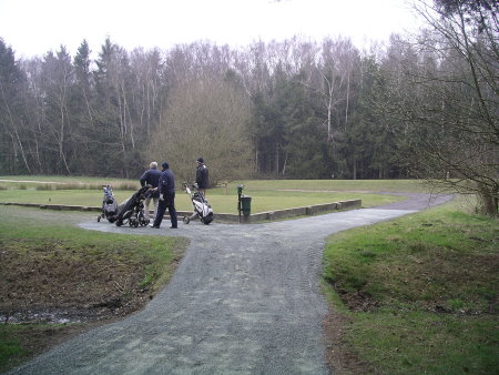 The new paths installed by Speedcut at Foxhills Golf Club and Resort, Surrey
