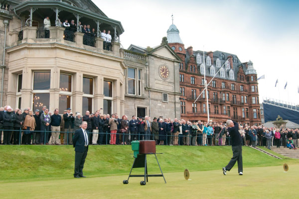 Sandy Dawson, the new Captain of The Royal and Ancient Golf Club drives into office