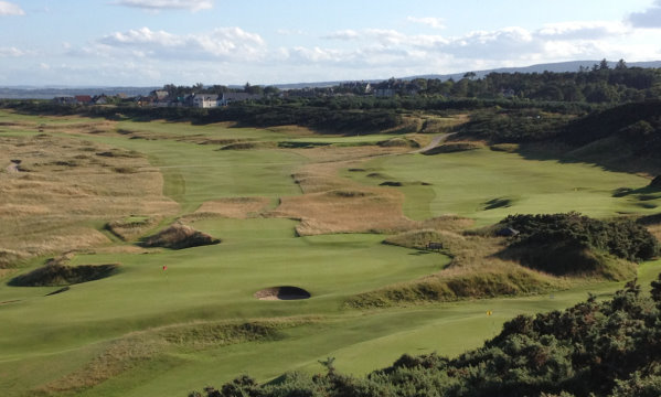 View from 7th tee across course-Royal Dornoch