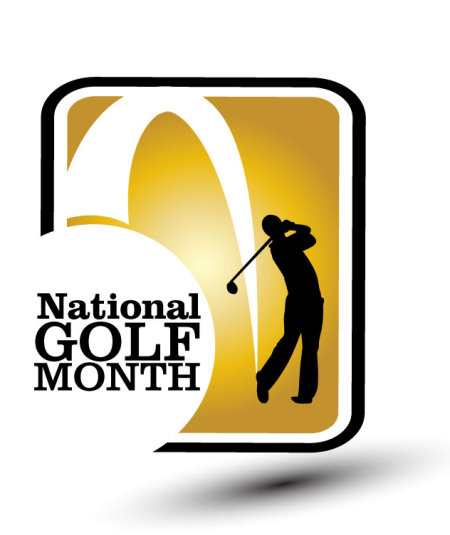 National golf month logo