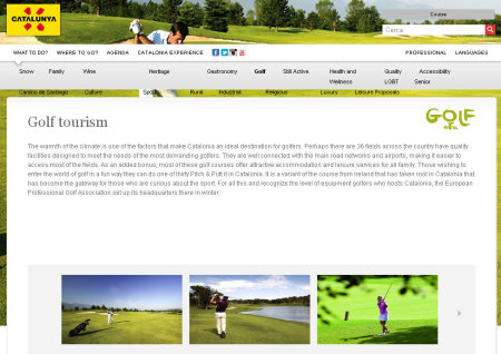 Catalunya Golf website