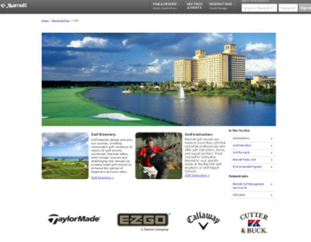 Marriott Golf website