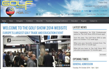 Golf Show website screenshot