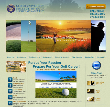 Keiser University College website