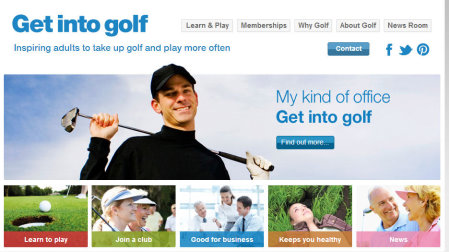 Get into Golf website