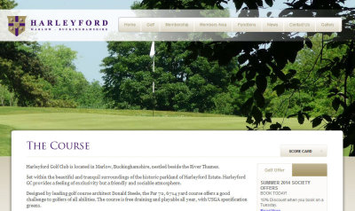 Harleyford Golf Club  website