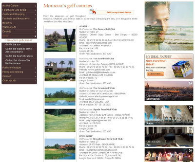 Morocco’s Golf courses