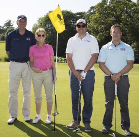 LtoR Dave Onions (National Liaison Officer for OCF) Diane Greenland HR Director American Golf Alex Woolston (Employment Manager at OCF) Greig Phillips (OCF member).