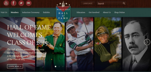 Hall of fame webpage
