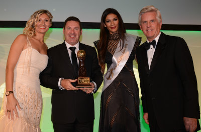 David Townend accepts Best New Golf Course in the World award for The Els Club Teluk Datai, Malaysia