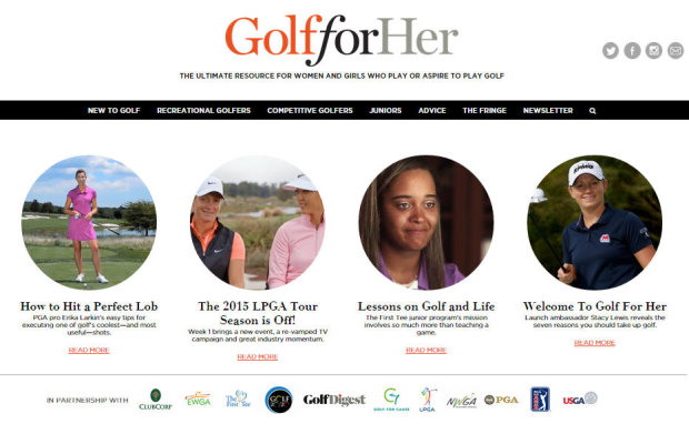 Golf for her website