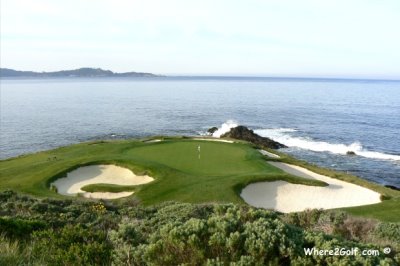Pebble Beach in California, one of the courses reviewed on Where2Golf.com