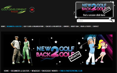 New2Golf Back2Golf website