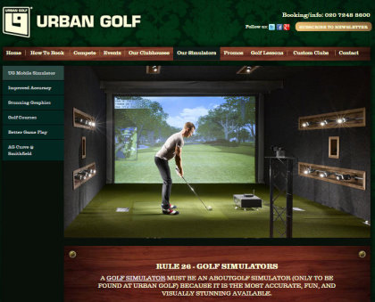 Urban Golf web page