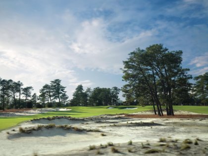 The 13th hole at Pinehursts No.2 Course