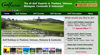 Golfasian website