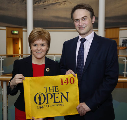 First Minister Nicola Sturgeon and Johnnie Cole-Hamilton, The R&A’s Executive Director – Championships