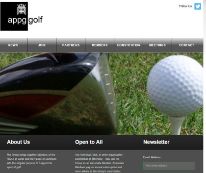 Parliamentary Golf Group website