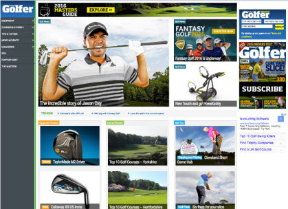 Today’s Golfer website screen shot