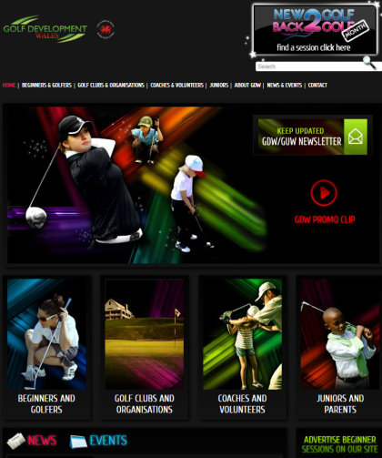 Golf Development Wales website