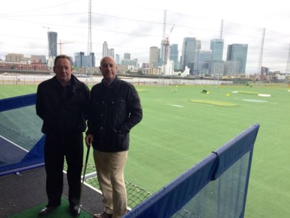 N1 Golf – Phil Richins (left) from N1 Golf Venues with Brendan Dwyer from La Manga Club