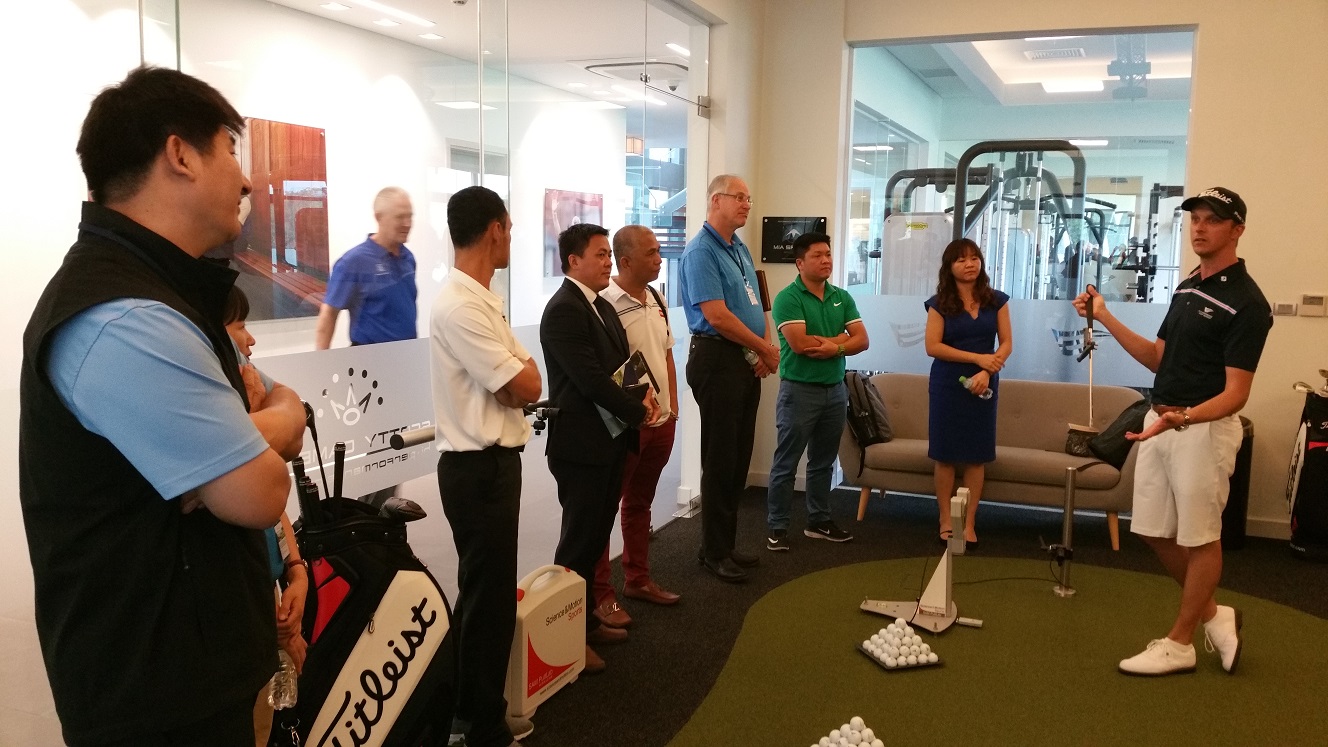Delegates were given a tour of the Els Performance Golf Academy