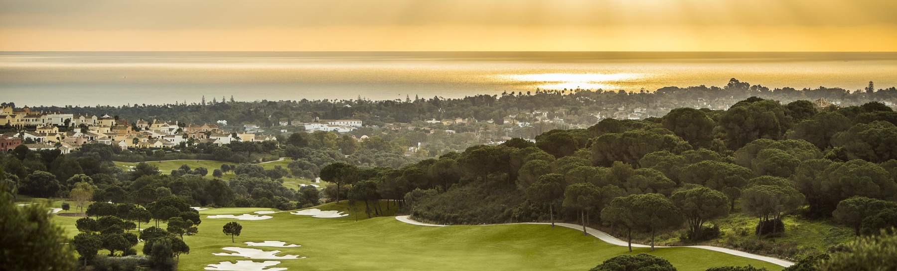 La Reserva hres view across golf course to the Mediterranean HR