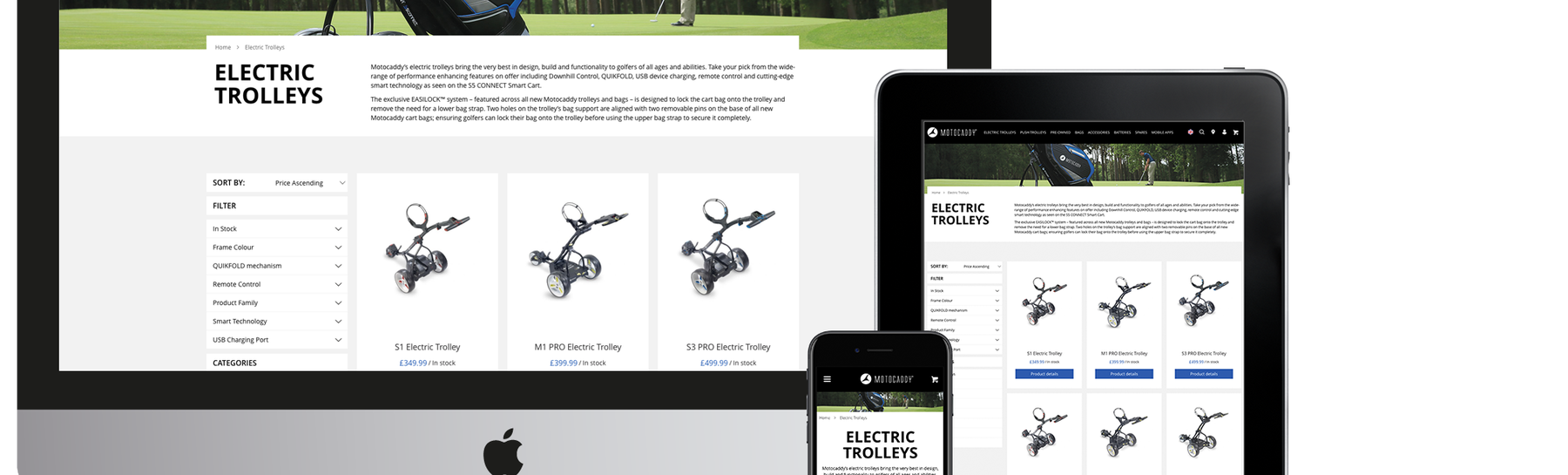 Motocaddy Website Launch