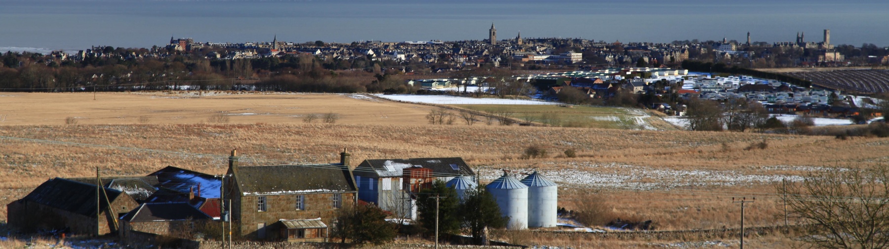 Feddinch HE TOWN IN THE FOREGROUND cropAND ANGUS COUNTY IN THE BACKGROUND