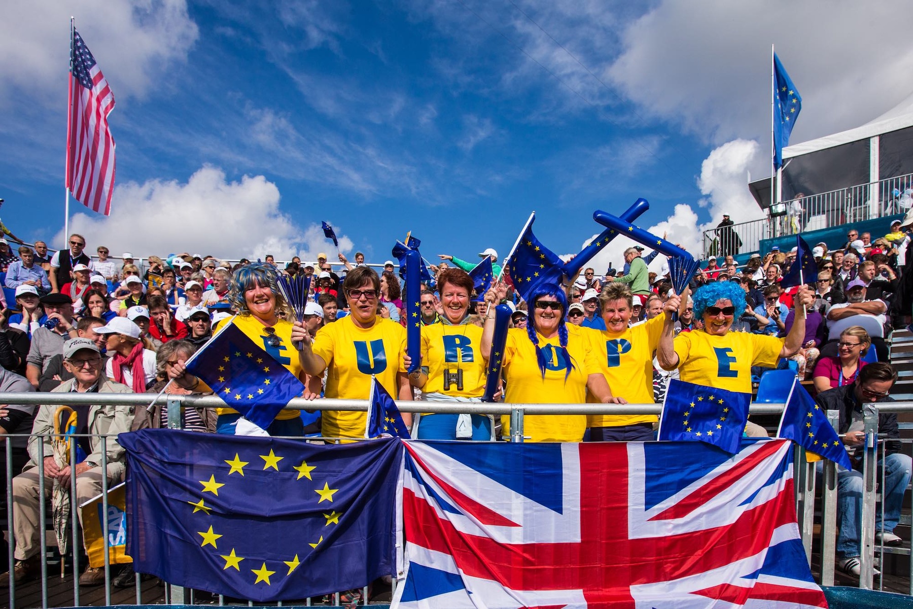 European fans on the15th hole