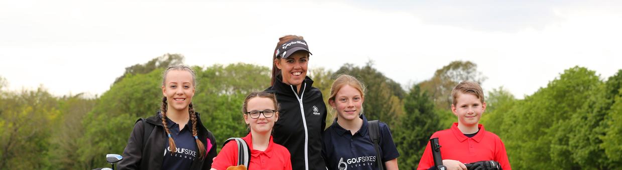 Meghancrop with GolfSixes League players