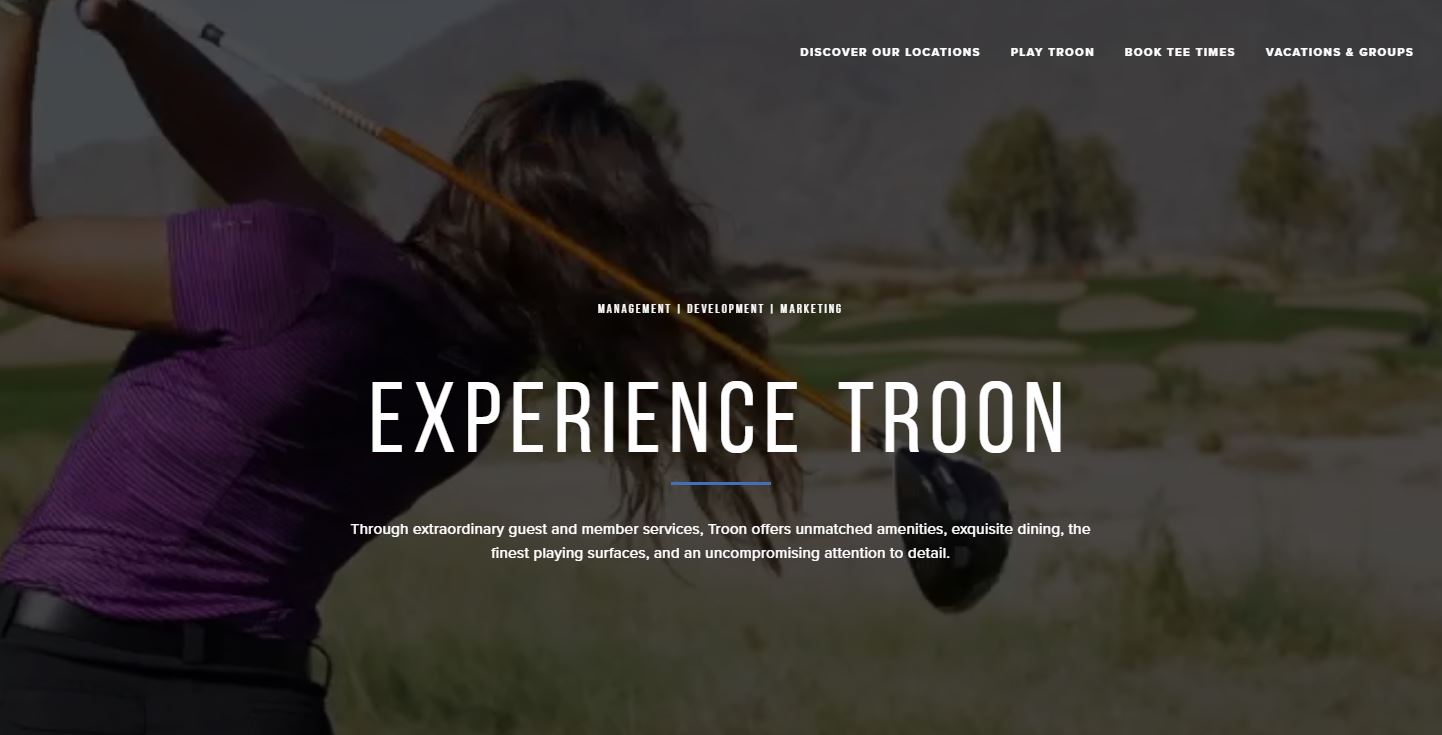 Troon website header