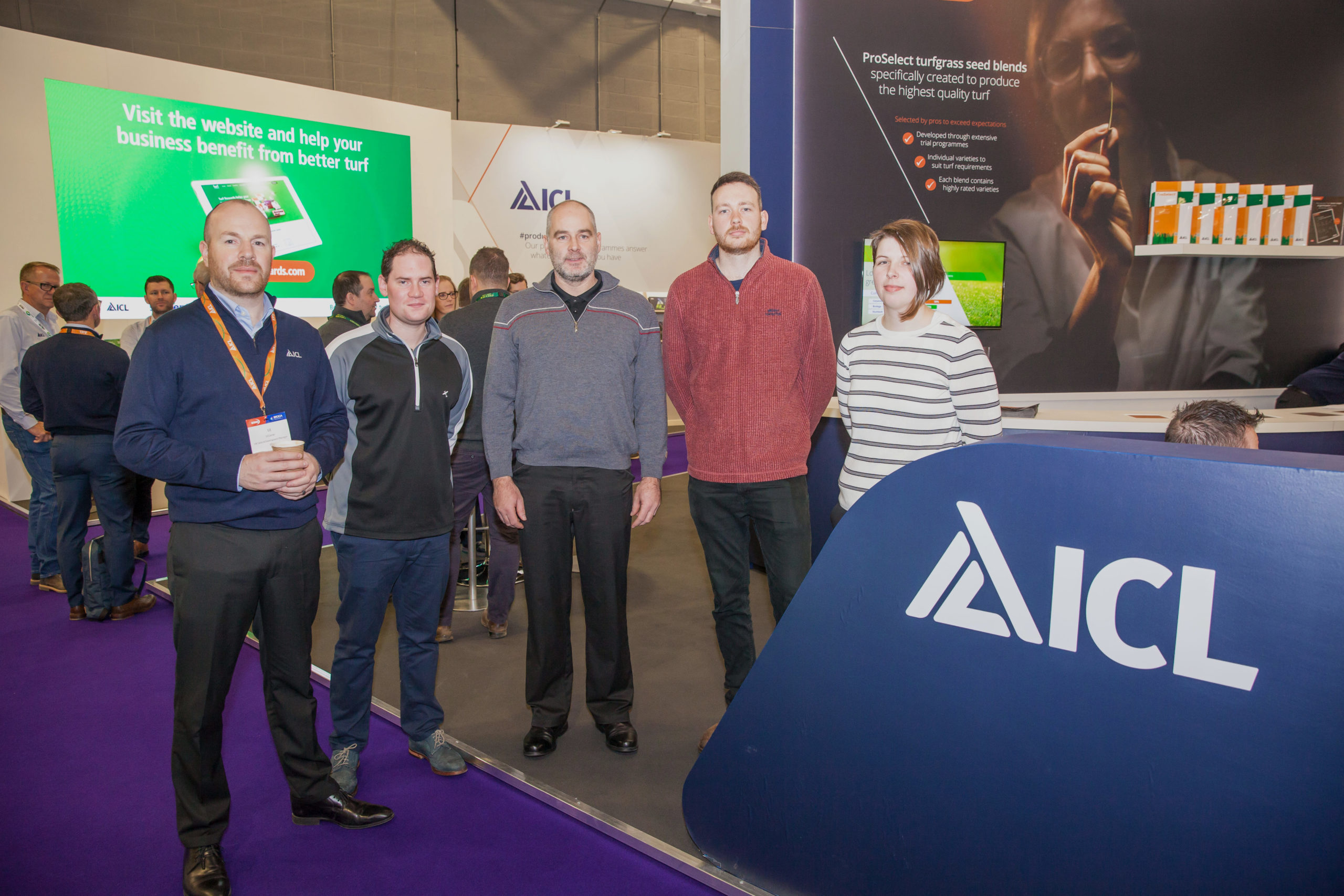 ICL The 2020 ICL Scholars at BTME last January alongside ICL’s Ed Carter (left)
