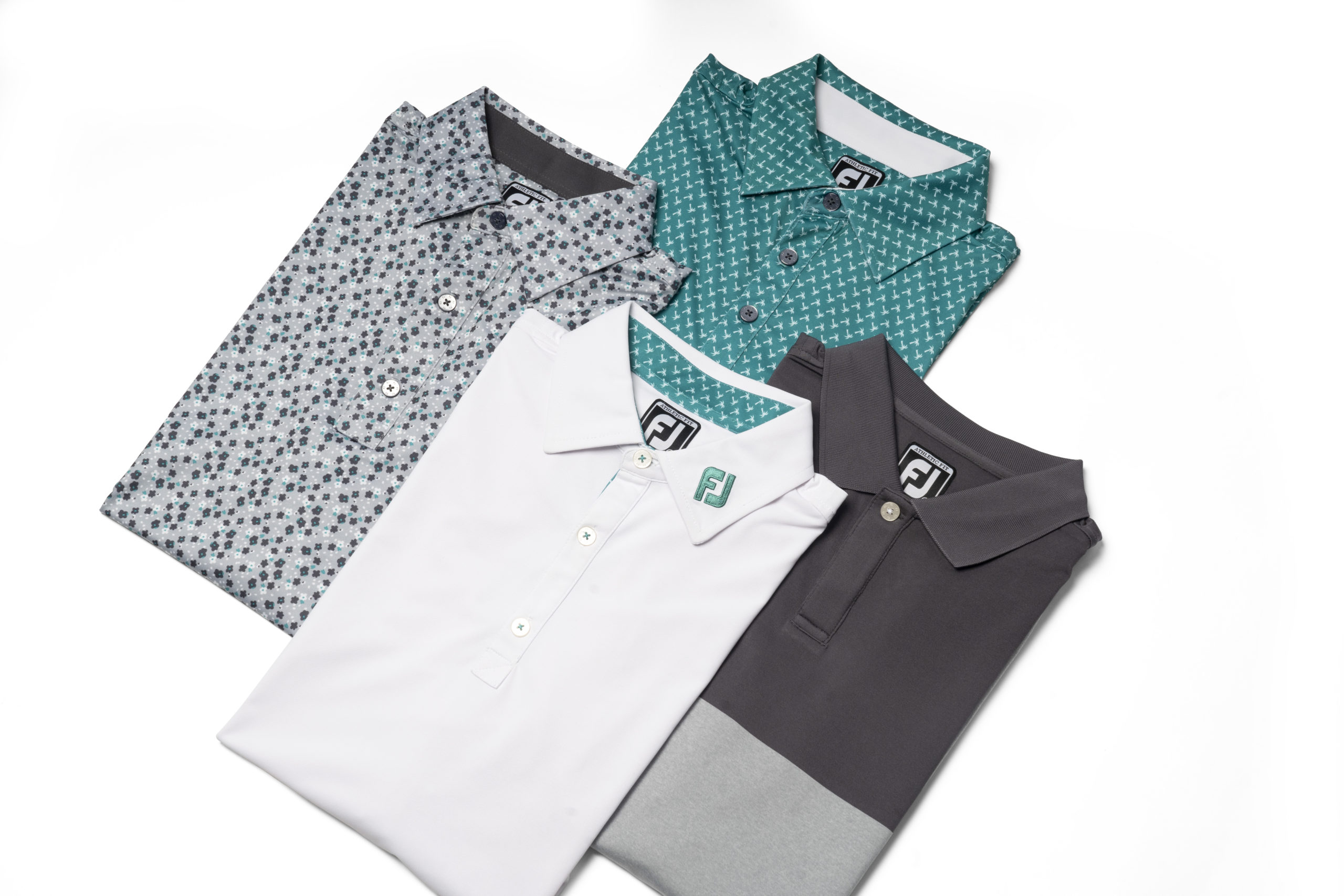 FJs-new-Emerald-Bay-Collection-featuring-Emerald-Charcoal-Heather-Grey-and-White-colours-for-a-striking-summer-style-on-the-course