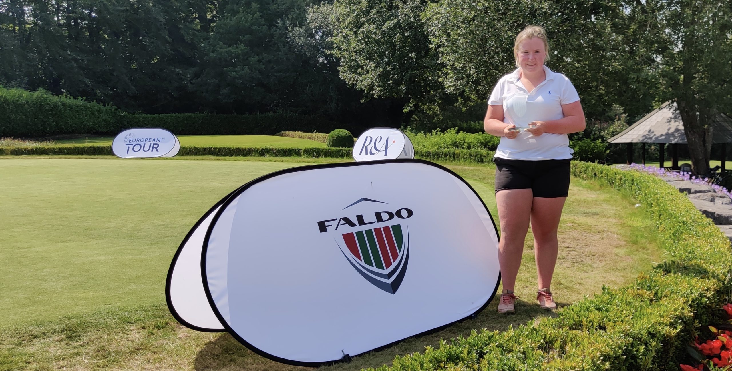 Girls Wales Champion, Harriet Lockley, celebrates a historic Faldo Series win, beating a record 93 girls to claim the title