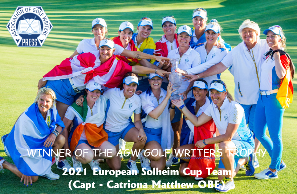 2021 European Solheim Cup teams wins AGW Golf Writers Trophy