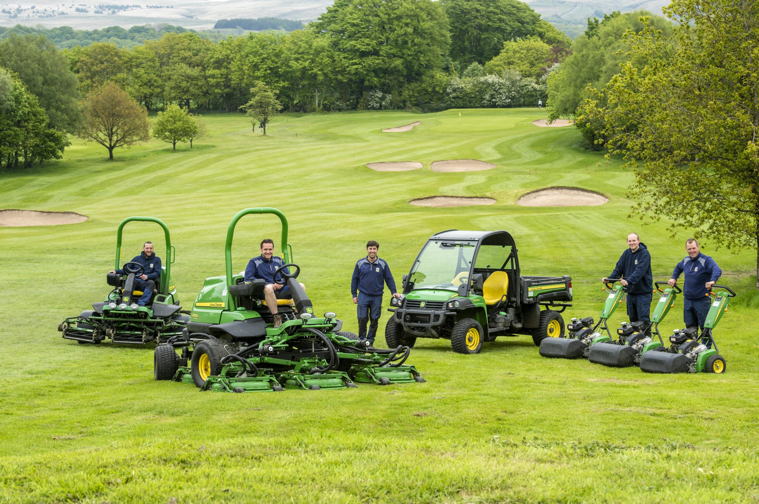 Chorley Golf Club groundstaff with new machinery