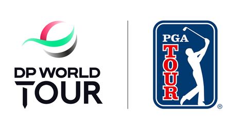 DP World and PGA Tour combined logo display