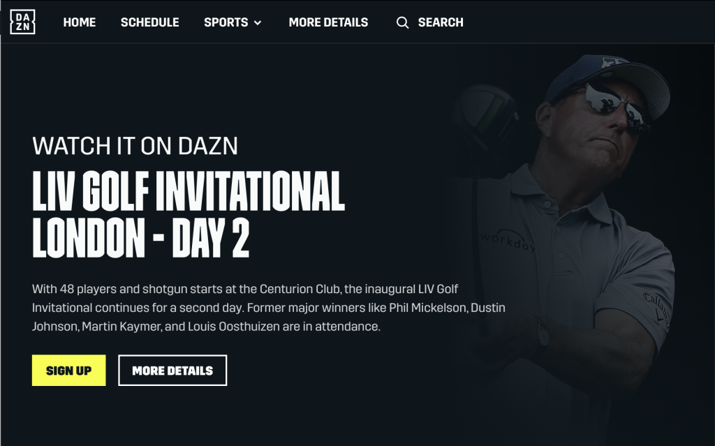 Berita Bisnis Golf – LIV Golf menandatangani kesepakatan hak TV dengan DAZN