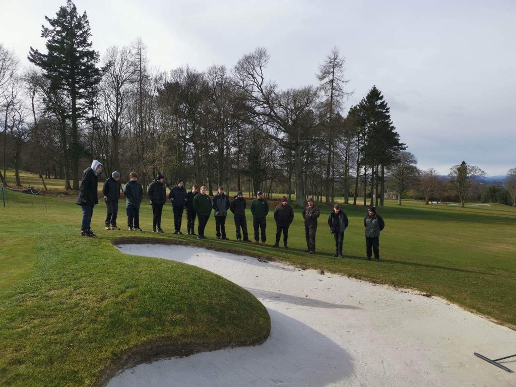 Elmwood Campus students on the Murrayshall Championship Course